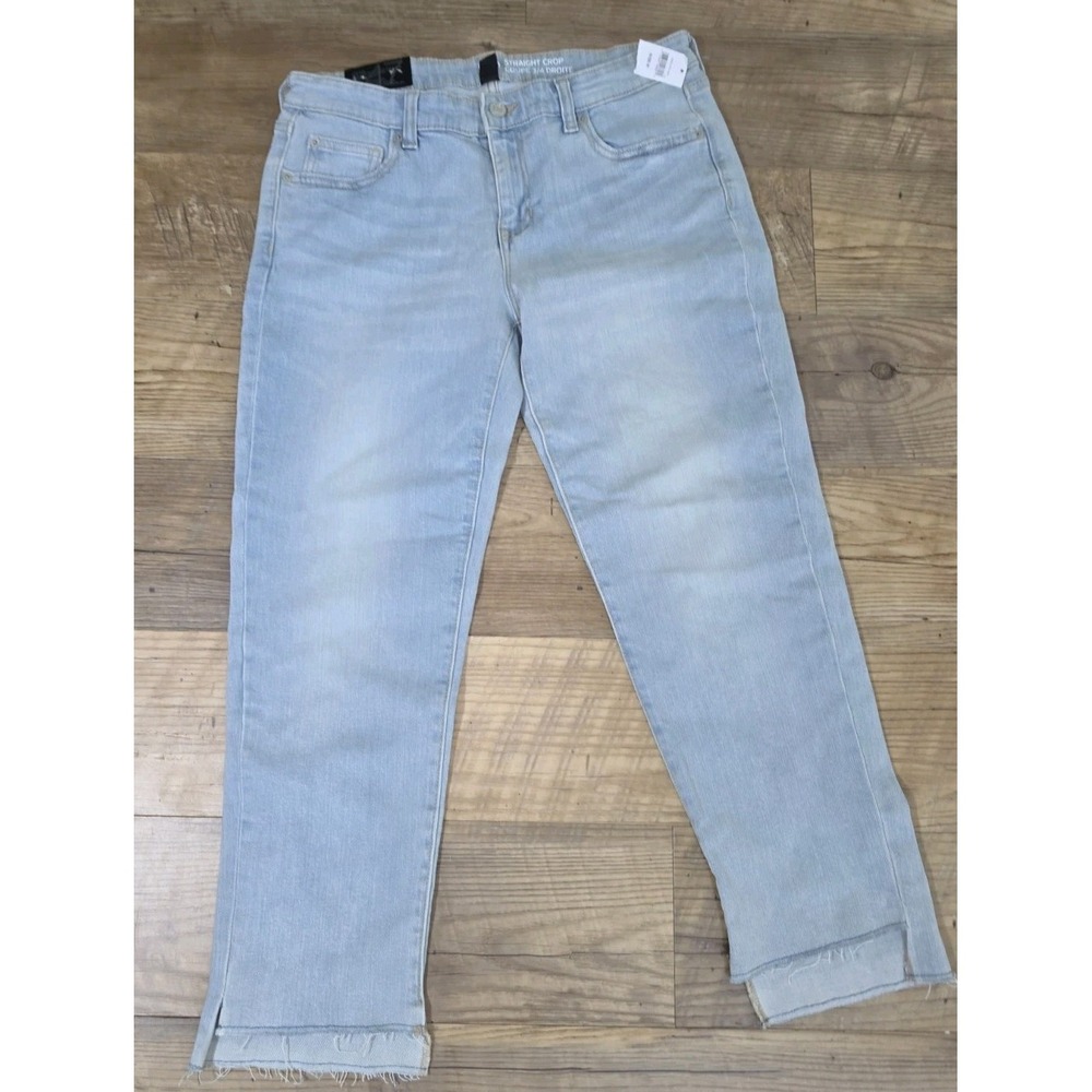 Gap Women's Blue Light Wash Straight Cropped Denim Jeans Stretch 6/28Rx24 Nwt